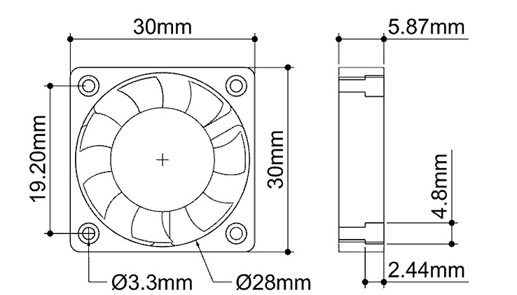 3007-DC5V-2Pin-254-Kuumlhlluumlfter-fuumlr-Voron001-3D-Druckerzubehoumlr-1952413-1